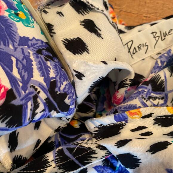 Paris Blues Vintage Floral Polka Dot 2 Piece Outfit Size Small / 5 - Picture 10 of 10